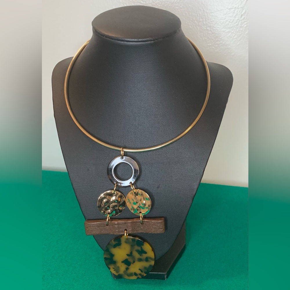 Gold and Brown Statement Necklace